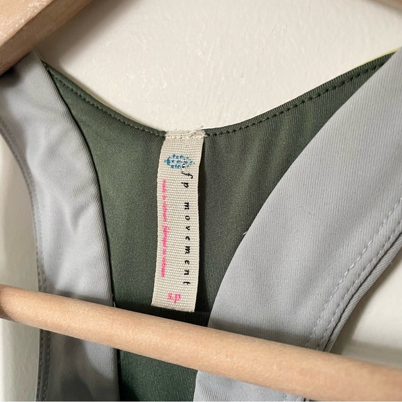 Free People Movement Shadow Boxer Combo Sports Bra Size Small Olive Green - Picture 3 of 3